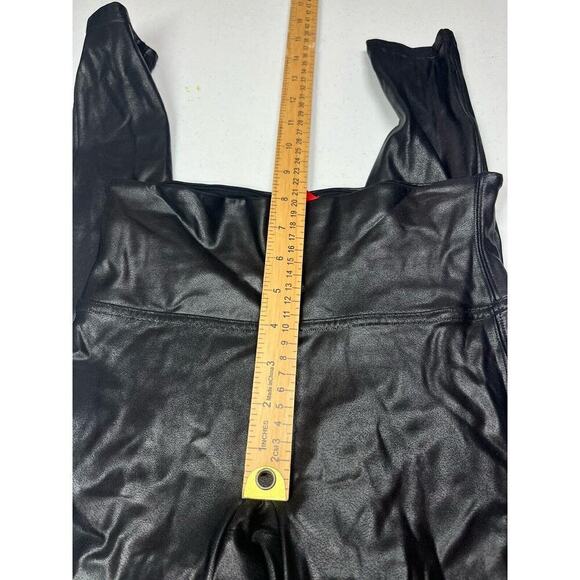 Spanx Black Fuax Leather Casual High Waisted Legging Womens Size Small - Picture 4 of 6